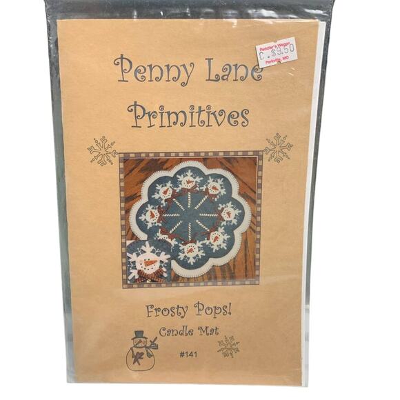 NWT New Penny Lane Primitives Frosty Pops! Candle Mat Craft Pattern #141 - Picture 1 of 2